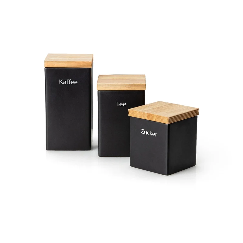 Continenta Vorratsdose Keramik 800ml, schwarz