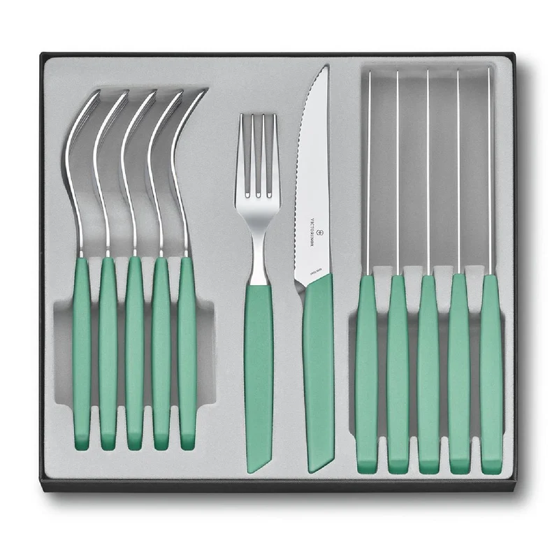 Victorinox Swiss Modern Besteck-Set (Steakmesser), 12-teilig, mint