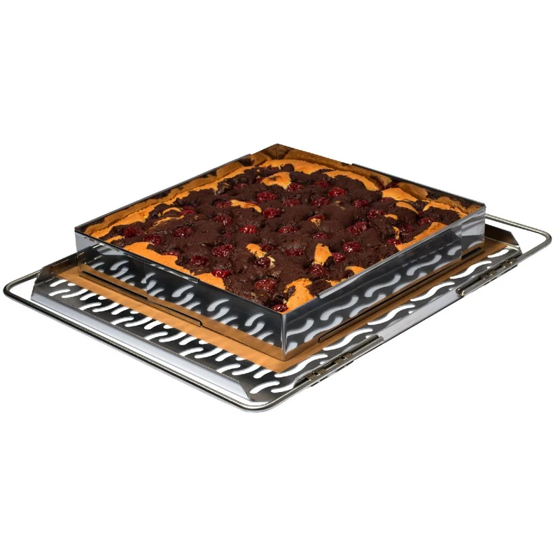 Lares Edelstahl-Backblech mit ausziehbaren Bügeln