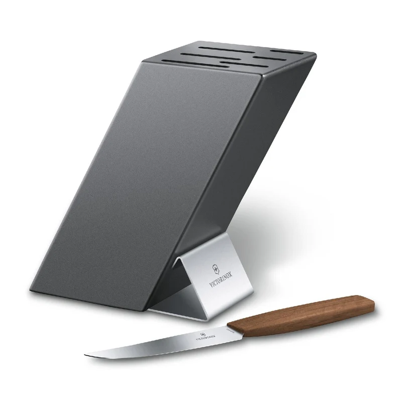 Victorinox Swiss Modern Messerblock, leer, Buchenh., anthra. lack., H. 21cm