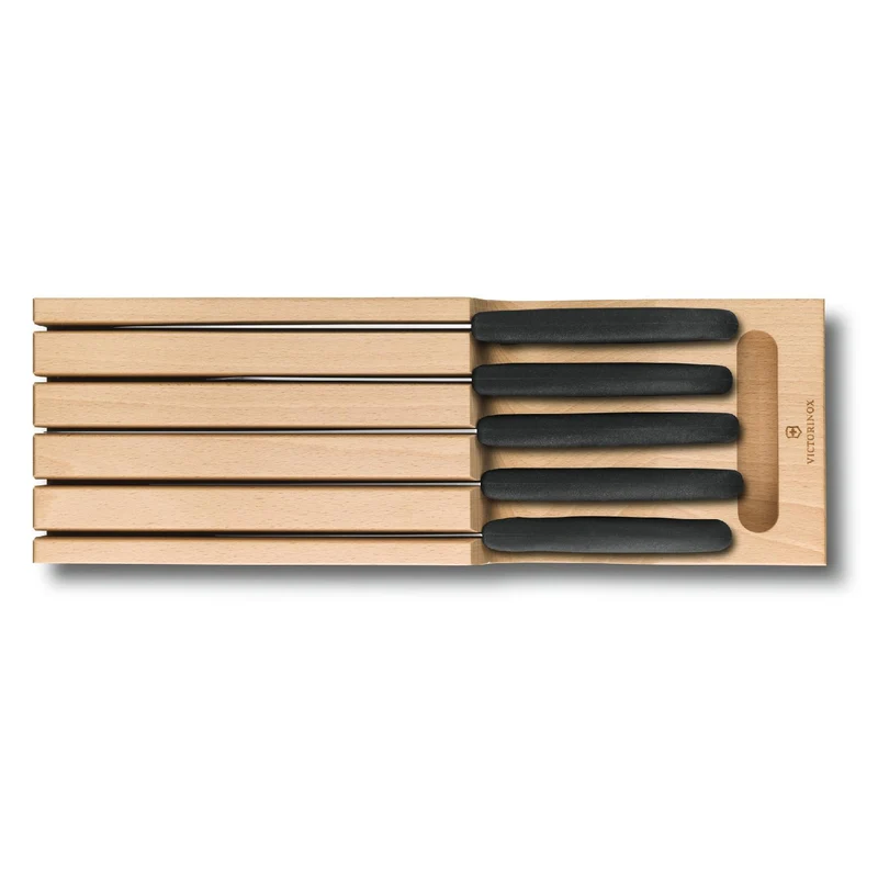 Victorinox Fibrox Schubladen-Messerhalter, 5-teilig, aus Buchenholz