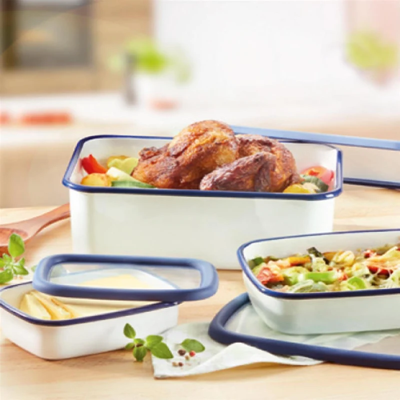 HONEYWARE Classic-Emailledose, S flach, 0,42L