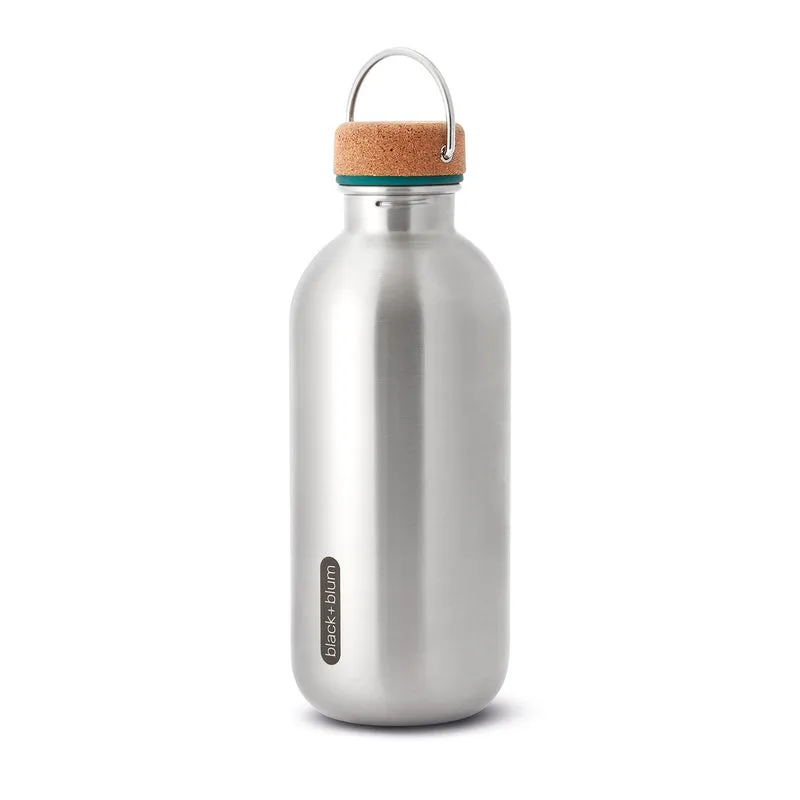 BLACK+BLUM Edelstahl Wasserflasche, ozean, 600 ml