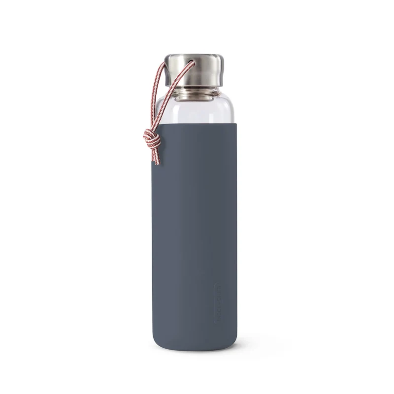BLACK+BLUM Glas-Wassserflasche, Schiefer, 600 ml