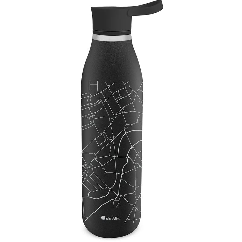 ALADDIN CityLoop Isolierflasche, 0,6L, Lava-Schwarz + Print