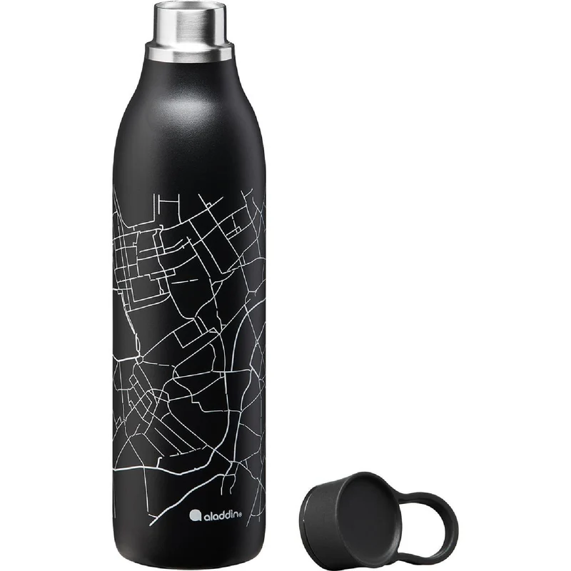 ALADDIN CityLoop Isolierflasche, 0,6L, Lava-Schwarz + Print