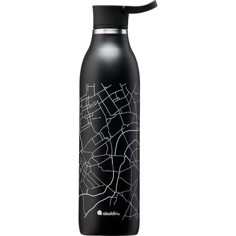 ALADDIN CityLoop Isolierflasche, 0,6L, Lava-Schwarz + Print