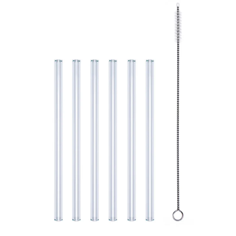 PROFINO SELECT Glastrinkhalm Set 7 tlg. - Länge 15 cm
