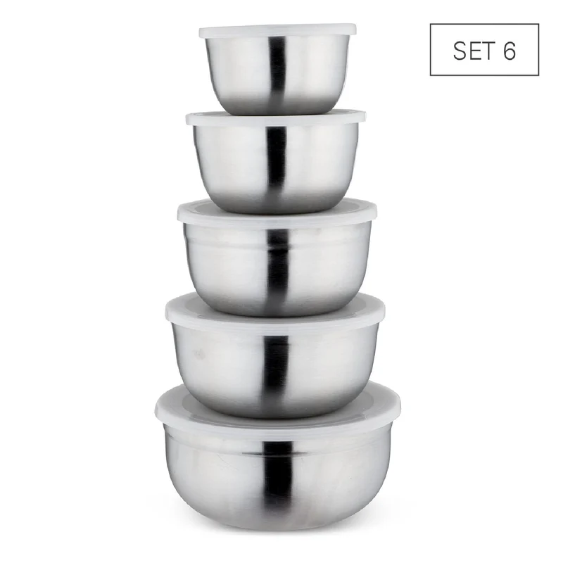 Weis Schüssel-Set 5 aus Edelstahl inkl. Deckel