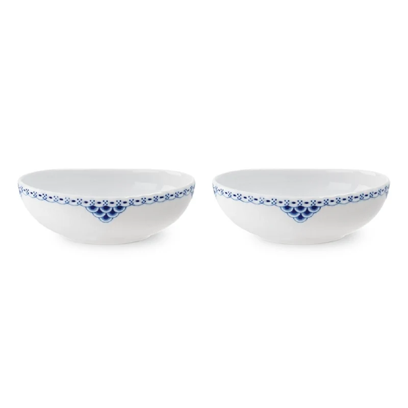 Royal Copenhagen Princess ovale Schale 37cl/15,6cm, 2 Stück