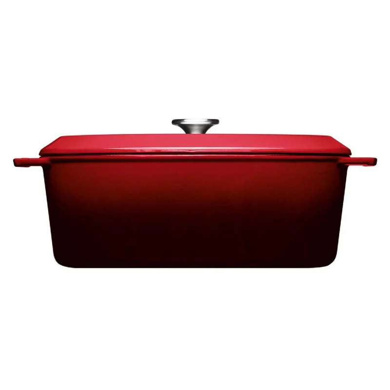 Woll, Iron, Bräter, rechteckig, Chili Red 34 x 26 cm, 12.5 cm hoch, 7,5 Liter