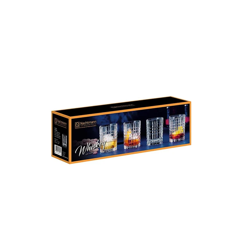 Nachtmann, 8-teiliges Gläser-Set, Kristallglas, Square, 4 Longdrink + 4 Whisky