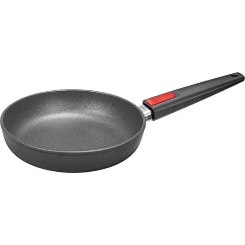 Woll, Gusspfanne Titanium Nowo 20 cm, flach mit Sicherheitsglasdeckel