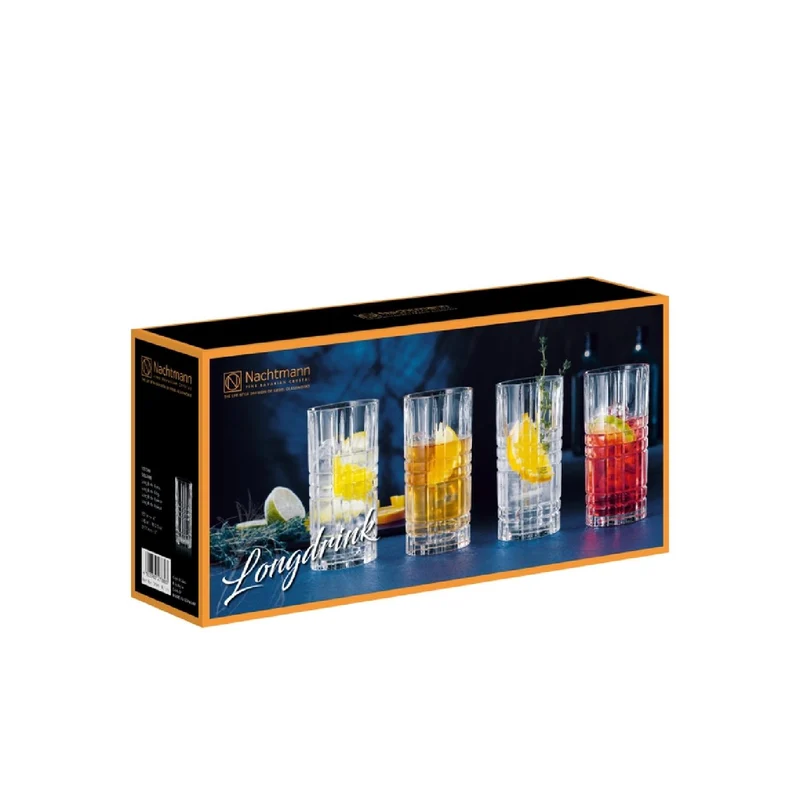 NACHTMANN Square Longdrinkglas, 4er Set