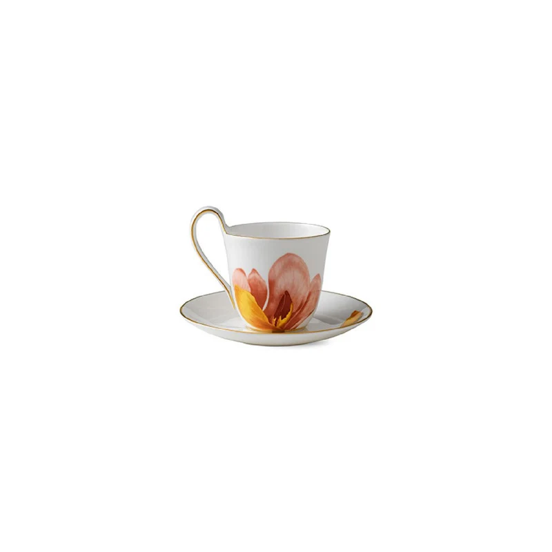 Royal Copenhagen Tasse mit Untertasse mit hohem Henkel - Magnolie - Magnolia - 27 cl