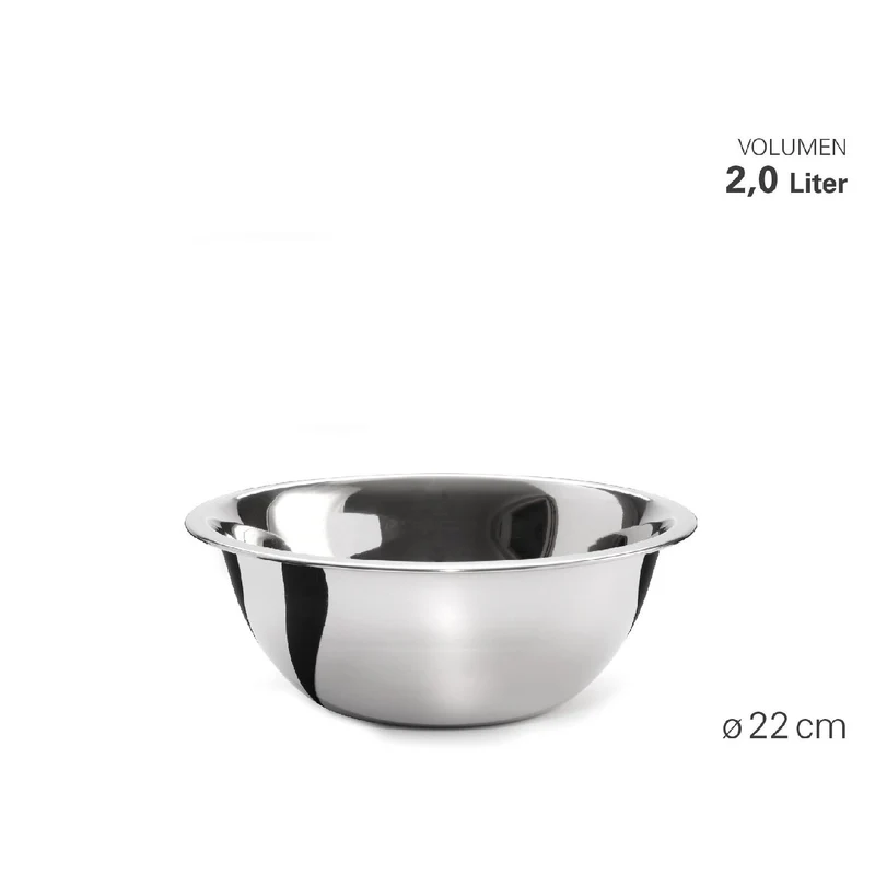 Weis Schüssel "Gastro" aus Edelstahl Ø 22 cm