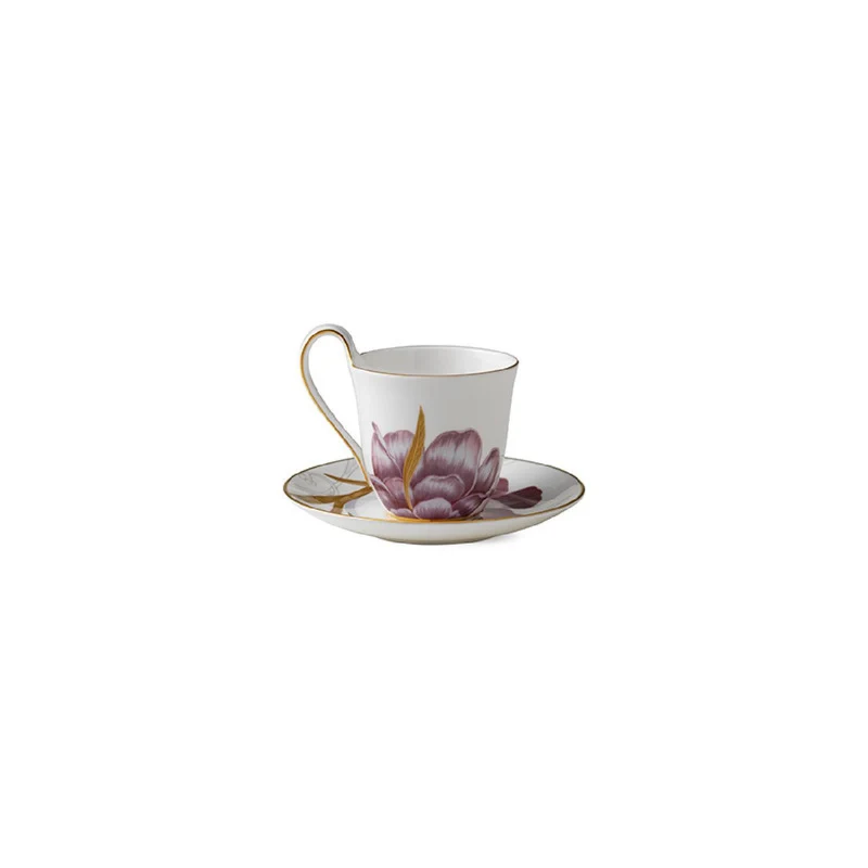 Royal Copenhagen High Handle Tasse mit Untertasse mit hohem Henkel - Iris - 27 cl